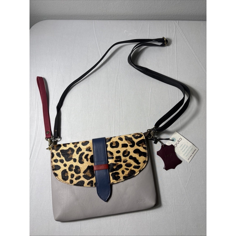 NEW Soruka Animal Print Colorful Flap Shoulder Bag Crossbody Wristlet Purse